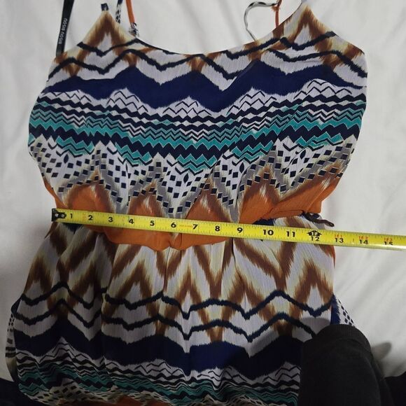 Bisou bisou print maxi dress sz 4 - Picture 9 of 10